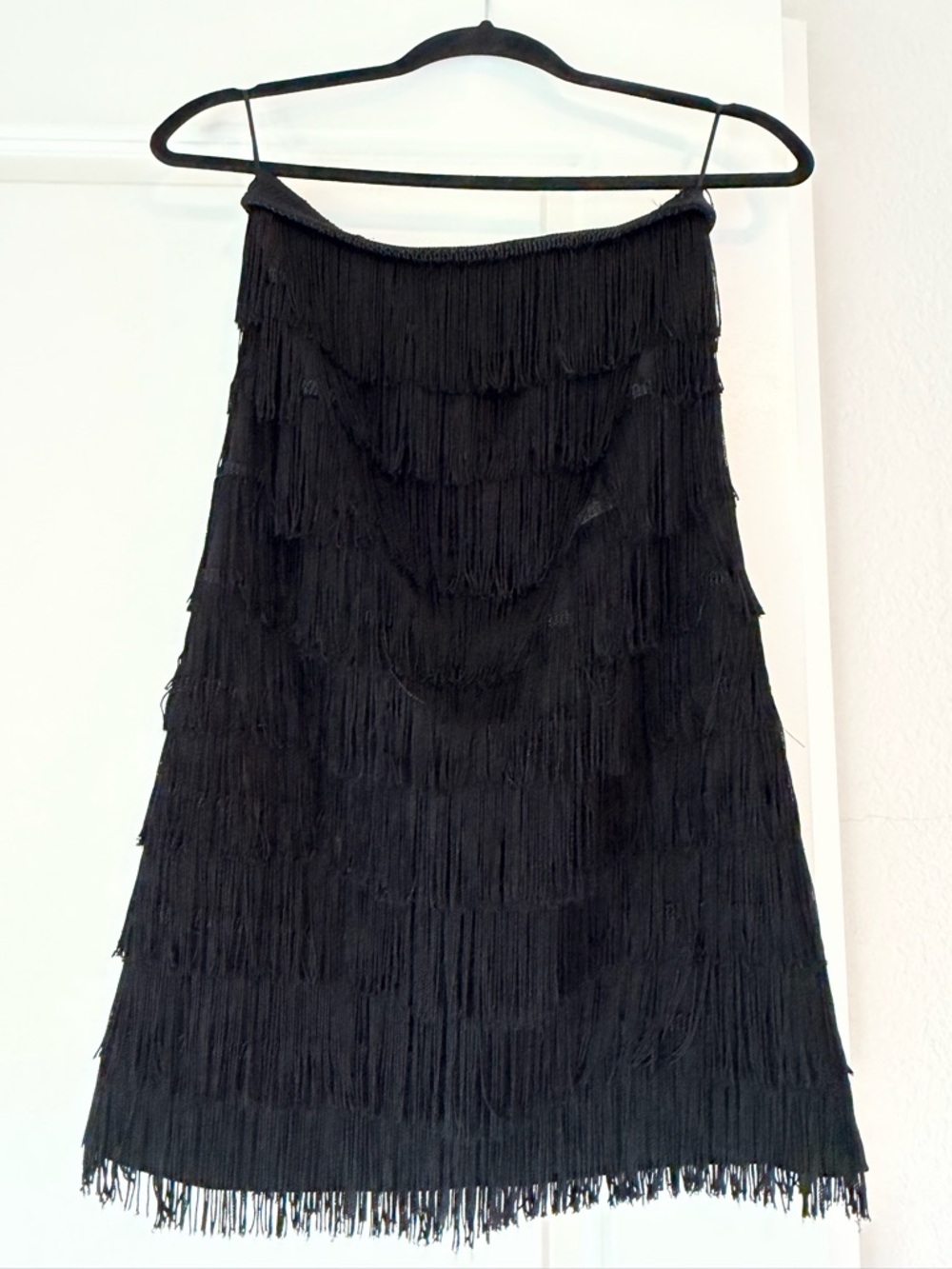 Express Black Fringe Flapper Dress
